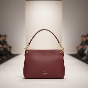 Coach Deep Red Leather Shoulder Bag